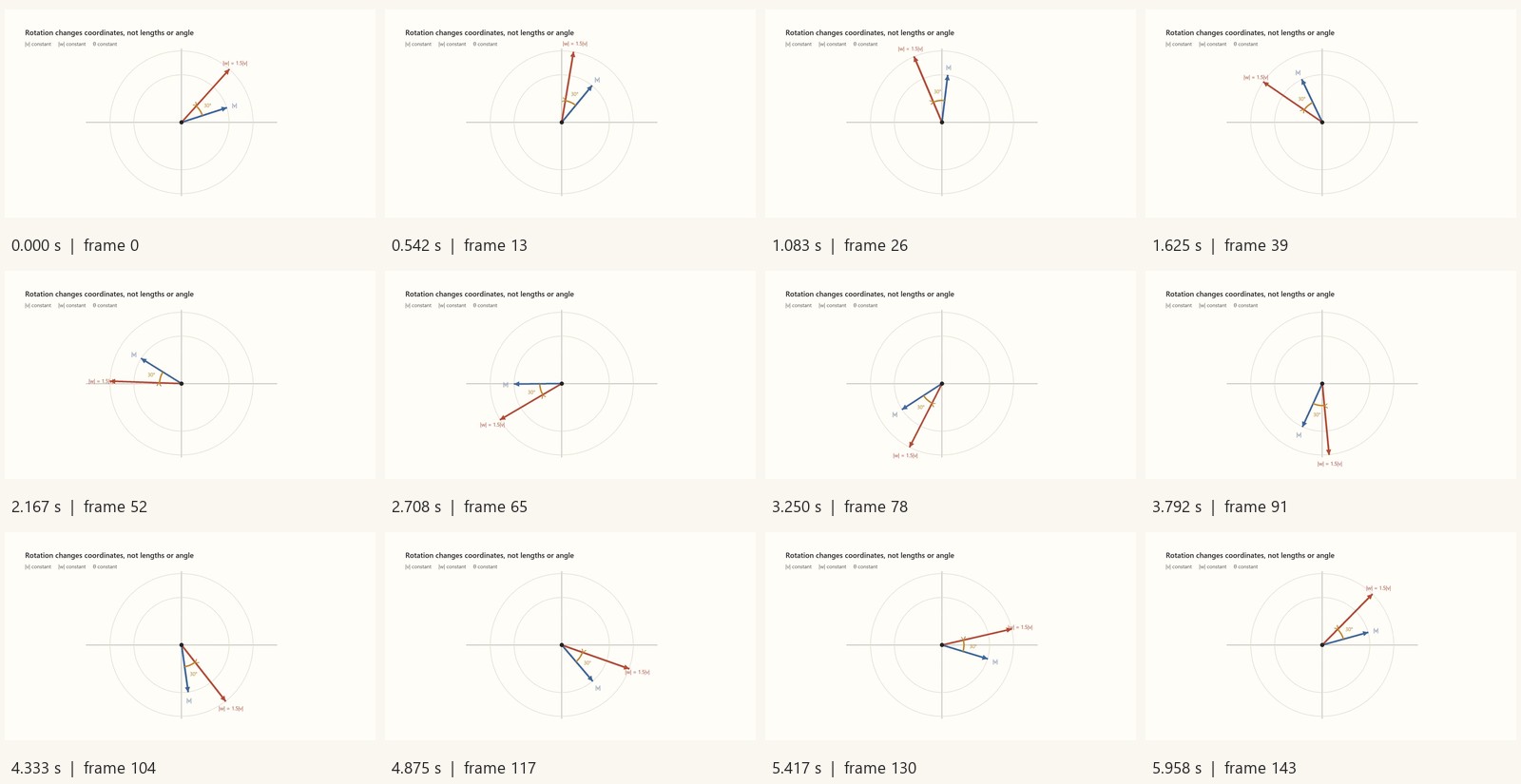 Timestamped decoded frames from symmetry-rotation-vector-invariants.mp4